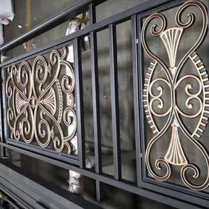 Valla de hierro forjado residencial, valla de Metal con adornos decorativos de hierro forjado, valla de acero para venta al por mayor - Product Image 2