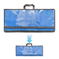 Sac de rangement robuste pour leurres et accessoires de pêche avec grande fenêtre transparente en maille, fermeture à poignée Velcro, organisateur d'équipement de pêche pour bateau en eau salée