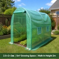 Serre tunnel 140 g/m² en maille PE bicolore, structure galvanisée, vente en gros, PVC en option, couleur personnalisée, pour culture hydroponique