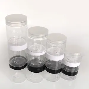 Private Label Wholesale Transparent Jar Low MOQ Plastic Bottle Wide Mouth Bottle