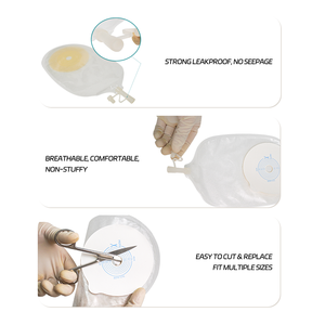 Sac de colostomie médical réutilisable monobloc drainable avec filtre anti-odeur, <span class=keywords><strong>bride</strong></span> hydrocolloïde douce pour la peau, capacité 550 ml pour stomie - Product Image 5