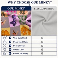 Tissu en microfibre pelucheuse, polyester et élasthanne, tricoté, écologique, doux, type Minky, imprimé numériquement sur mesure pour couverture de bébé