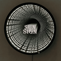 Enseigne LED personnalisée en acrylique avec miroir infini, logo néon 3D, boîte lumineuse pour magasin de détail, café, restaurant