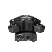 Lumière LED à Effet Scénique Vajra à Quatre Bras Dorés 100W, Stroboscope Laser RGBW DMX512 à Contrôle Sonore 25 Canaux