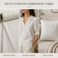 Tissu Jacquard en Coton Peigné Brodé à l'Œillet pour Vêtements, Robes de Filles, Mode, Textile de Maison - Fournisseur OEM