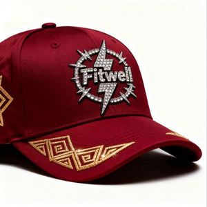 Casquettes de baseball personnalisées à 6 panneaux avec strass, vente en gros pour femmes - Product Image 3