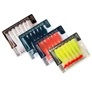 Shad 6pcs/bag Hot-sale Tpr Material 10cm 8cm 6cm soft baits fishing lure soft fishing lures soft plastic fishing lure