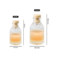 Bouteille en verre décorative ronde pour diffuseur de parfum à bâtonnets – Offre Spéciale
