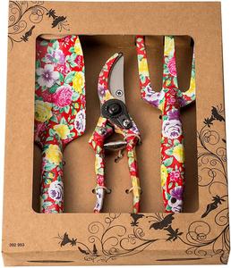 Ensemble <span class=keywords><strong>de</strong></span> 3 <span class=keywords><strong>outils</strong></span> <span class=keywords><strong>de</strong></span> jardinage en aluminium robuste avec <span class=keywords><strong>de</strong></span> belles impressions et des poignées ergonomiques - Product Image 1