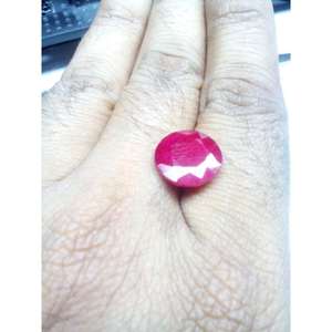 M.Y.GEMS - Gema Redonda de Rubí Rojo Natural Mejorado, 12 mm, 7.20 ct, Certificada por Terceros, Origen Tanzania, para Joyería - Product Image 4