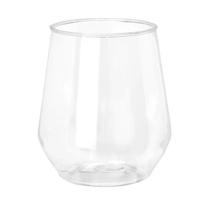 12OZ Unbreakable Stemless Plastic Wine Champagne Glasses Elegant Durable Reusable Shatterproof Cup For Home Office Bars Wedding