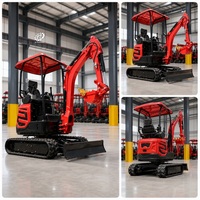 Mini-excavatrice de 1,8 tonne pour usage agricole, avec capot, moteur diesel, certifiée CE EPA EURO5, machine à chenilles pour ferme