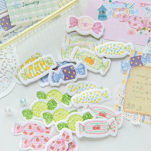 Notes autocollantes Kawaii en forme de bonbons, autocollants mémo pour agenda en forme de bonbons gélifiés aux fruits aquarelle, blocs-notes décoratifs de la série Candy Room - Product Image 3