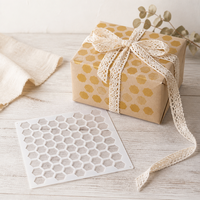 Pochoir hexagonal en PET pour peinture DIY et décoration murale, modèle blanc