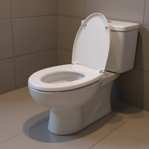 Asiento de Inodoro Universal para Discapacitados, Blanco, con Bisagras de Bucle, 36.8 cm de Longitud, para Uso con Bidé - Product Image 3