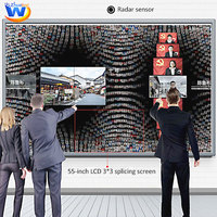 Nouvelle technologie affichage 3d mur vidéo écran tactile jeu interactif immersif hologramme Photo projecteur mural pour expositions