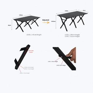 Multi-Functional High-Load Carbon Steel Outdoor Camping <b>Adjustable</b> Height Picnic Egg Rolls Activity <b>Table</b> - Product Image 4