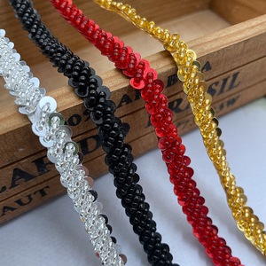 Pita Renda Buatan Tangan Lebar 8mm dengan Payet Bunga Vintage Ramah Lingkungan untuk Aksesori Pakaian dan Tas - Product Image 1