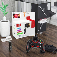 Manette de jeu mobile sans fil BT à double vibration Game V8 pour téléphones mobiles