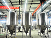 Cuve de Fermentation de Bière Tonsen TS-2500 en Acier Inoxydable 2500L avec Réservoir sous Pression et PLC, Garantie de 3 Ans