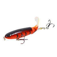 Leurre de pêche imprimé en plastique rigide, imitation de poisson, pour eau salée et eau douce, pêche à la carpe en lac, rivière, ruisseau, surface, trolling, avec hélice