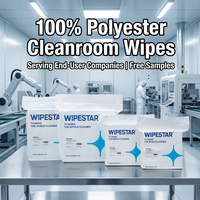 WIPESTAR Offre Spéciale Lingettes pour Salles Blanches Industrielles Semi-conductrices Jetables 4x4 po 600 pièces Chiffon de Nettoyage Anti-poussière en Polyester