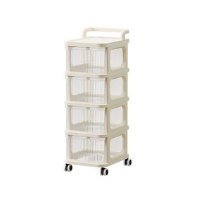 Estante de plástico ajustable de alta calidad de 4 niveles, ligero, para baño, balcón, organizador de almacenamiento para el hogar - Product Image 1