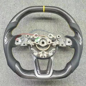 Volante de Cuero y Fibra de Carbono para Mazda 3 6 <span class=keywords><strong>CX3</strong></span> CX5 CX8 RX8 Diseño Deportivo Personalizado - Product Image 1