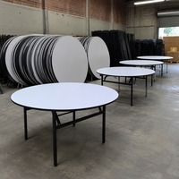 Table pliante d'extérieur, table de restaurant, table de banquet demi-lune pliante, table de réunion de bureau pour les appels d'offres