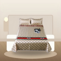 Ensemble de draps ajustés 4 pièces en tissu uni tissé 200 fils, poches extra profondes, résistant aux plis, pour hôtels et appartements (vente en gros)