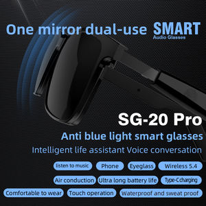 <span class=keywords><strong>Lunettes</strong></span> audio intelligentes au <span class=keywords><strong>design</strong></span> nouveau SG-20 <span class=keywords><strong>Pro</strong></span> Anti-lumière bleue Assistant vocal intelligent Appel BT <span class=keywords><strong>Lunettes</strong></span> de soleil de sport pour hommes - Product Image 4