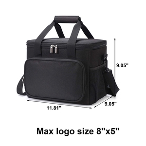 Sac isotherme noir tendance pour le déjeuner, sac isotherme étanche pour adultes, pour le camping, les pique-niques, les fêtes - Product Image 4