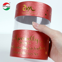 Boîte d'emballage cylindrique écologique personnalisée pour vêtements, t-shirts, foulards, tube en papier, boîte ronde en carton avec fenêtre
