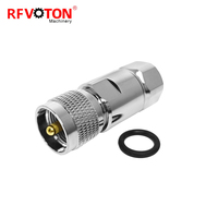 موصل ذكر PL259 UHF بمشبك لولبي 1/2 بوصة، موصلات كابل تغذية RF محورية LDF4-50A UHF