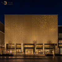 Panneau décoratif en alliage d'aluminium perforé moderne, plaque de bardage perforée CNC, panneau de façade, écran métallique, rideau extérieur de bâtiment
