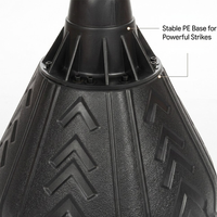 Sac de frappe réglable sur pied pour MMA, Muay Thai, Kickboxing, avec logo personnalisé, en cuir PU, base en PE, équipement de fitness pour la maison et la salle de sport