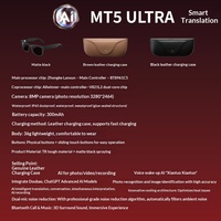 Gafas Inteligentes MT5 Ultra 800W Pixel con Carga Inversa, Lente Inteligente, Fotografía, Traducción, Reconocimiento de Objetos, Asistente IA, 1080P, IPX5