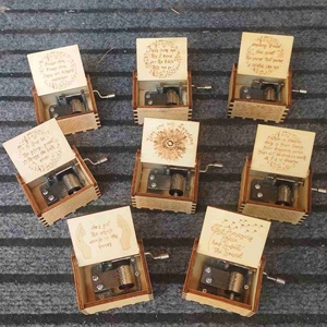 Piccola scatola all'ingrosso del mestiere di legno sei il mio magazzino pronto della fabbrica del carillon del sole - Product Image 4