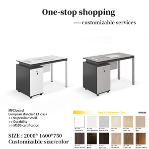 Escritorio Ejecutivo Extensible GoKeng de Diseño Moderno E1 <span class=keywords><strong>MFC</strong></span> con Cajón de Almacenamiento para Archivos, Garantía de 10 Años, Certificado ISO9001 - Product Image 3