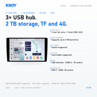 KSOY Layar Android Mobil Stereo Radio Mobil Pemutar Android untuk Mobil Layar Sentuh 9 Inci Bluetooth
