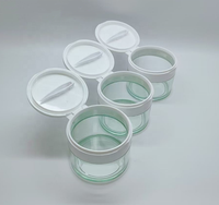 4oz 8oz 100g 120g 150g Pot en or rose 200 ml Pot en céramique vert personnalisé Contenant pour crème pour le visage Pot PETG avec spatule