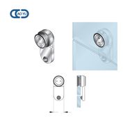 Butée de porte battante en acier inoxydable avec charnière et limiteur de pivot pour portes en verre - Conception durable pour hôtels et appartements