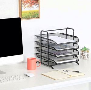 Organizador de Escritorio de Malla de 4 Niveles para Archivos A4, Almacenamiento de Documentos, Organizador de Papel y Cartas - Product Image 5