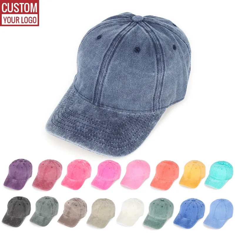 Vintage Cotton Washed Soft Blank Casual Adjustable Unstructured Dad Hat Baseball Caps for Men Women