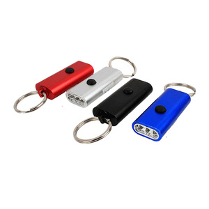 Mini lampe torche porte-clés en alliage d'aluminium à 3 LED avec logo pour le camping en plein air, la randonnée et l'usage quotidien - Product Image 2
