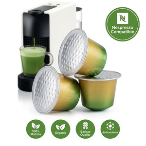 Cápsulas de Té Verde Matcha Orgánico en Polvo Instantáneo de Grado Premium, OEM/Venta al por Mayor, Empaque en Lata, Muestras Gratis a Bajo Precio - Product Image 6