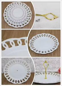 Assiettes en porcelaine blanche gaufrée à bordure ajourée, vaisselle occidentale pour steak, idéales pour restaurants, mariages, vente en gros - Product Image 6