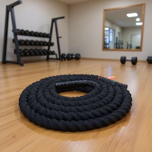 Corde de combat Vevor 30 pieds, 1,5 pouce de diamètre, en polyester durable, équipement d'entraînement de force à domicile - Product Image 2