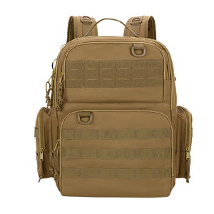 กระเป๋าเป้ใส่เครื่องมือ, กระเป๋าจัดเก็บเครื่องมือแบบหนาพิเศษพร้อมแผ่นรองไหล่และพยุงเอว, กระเป๋าใส่เครื่องมือสำหรับงานทางยุทธวิธี, สีกากี - Product Image 6