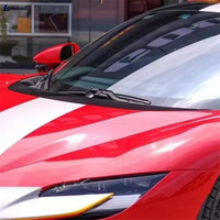 Kit de carrosserie décoratif en fibre de carbone sèche de haute qualité 3K pour Ferrari SF90, comprenant une bande décorative pour le capot moteur et un kit de turbulences d'air